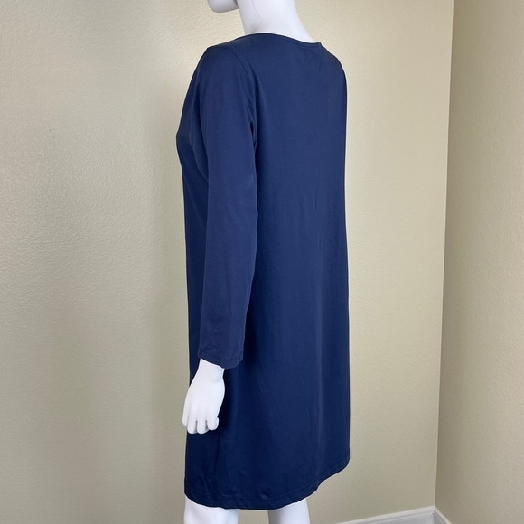 Lilly Pulitzer Women’s Size L Navy Pima Cotton Marina Embroidered Shirt Dress - Picture 7 of 14